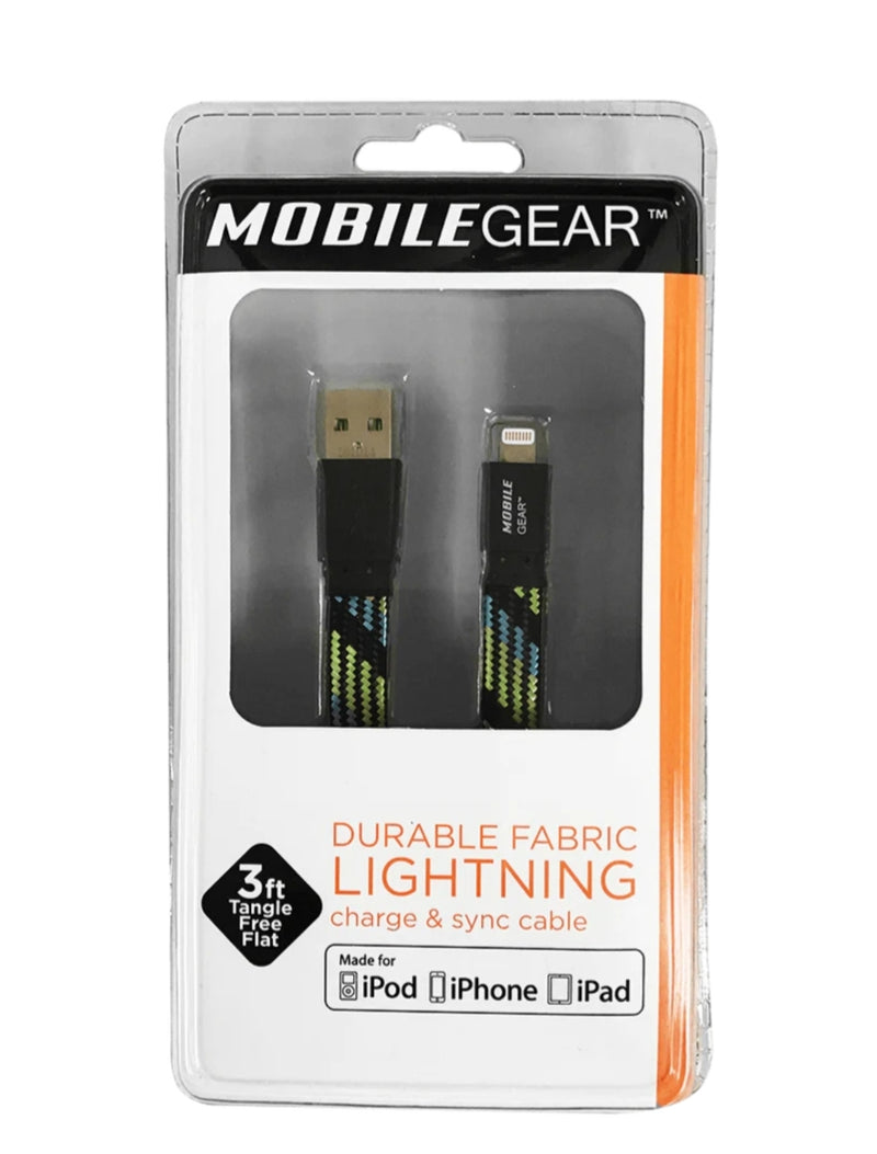 MOBILE GEAR APPLE LIGHTNING SYNC & CHARGE CABLE - (PATTERNED)
