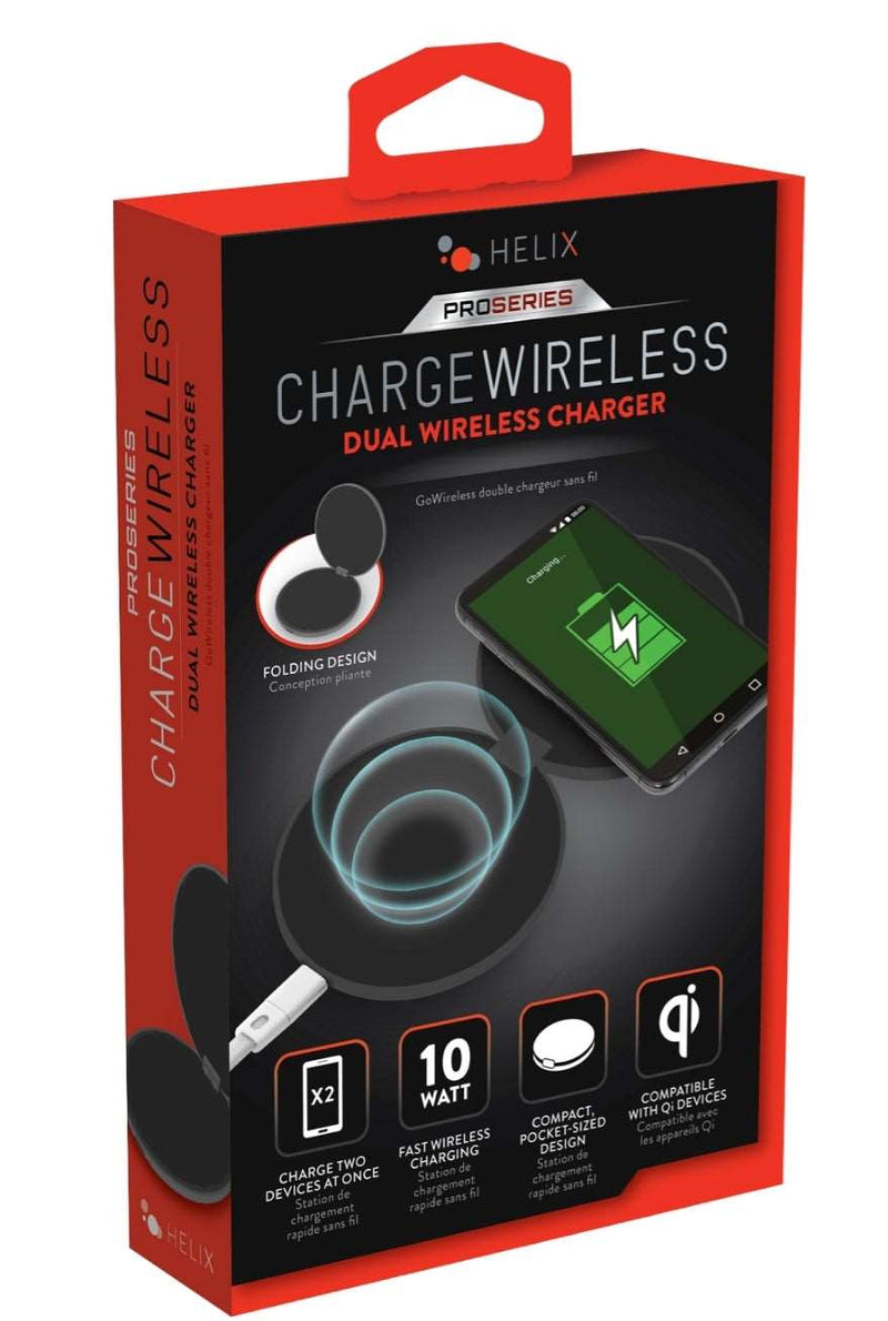 Emerge Helix 10W+10W Dual Wireless Charger - Black 1Ct Box