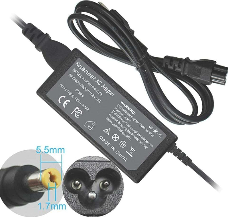 19V 3.42A 5.5 1.7mm Replacement AC Adapter Charger for Acer laptop