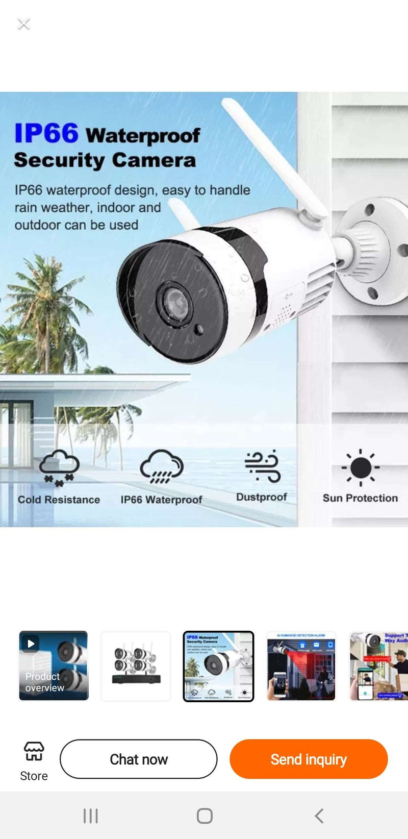 CCTV Wifi Kits 4 Channel Outdoor Wifi security System With NVR.