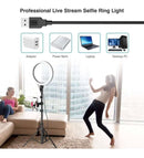 10 inch RGB ring light with 160 cm tripod and bluetooth remote control