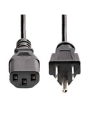 15ft (4.5m) Computer Power Cord, NEMA 5-15P to C13, 10A 125V, 18AWG, Black Replacement AC Power Cord, Printer Power Cord, PC Power Supply Cable, Monitor Power Cable - UL Listed