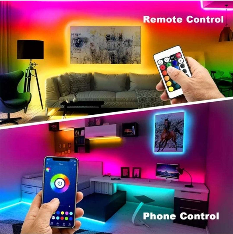 5m 10m RGB led strip 5050 USB 5V Smart 24keys Remote or APP Bluetooth Control music sync house room party TV led strip light