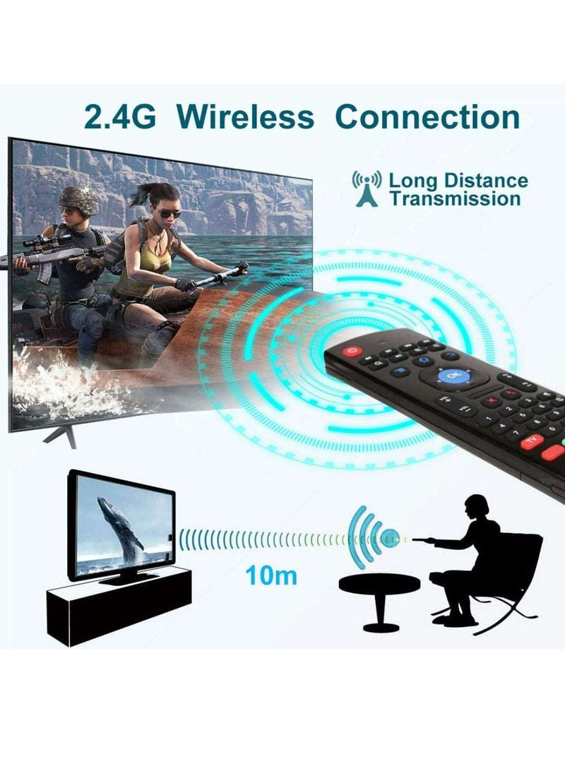 Air Mouse Remote, Rock&Rown MX3 Pro 2.4G Android Box Remote with Mini Wireless Keyboard,Compatible for Android TV/Box/Projector/IPTV/HTPC/Window/HTPC/Mac OS