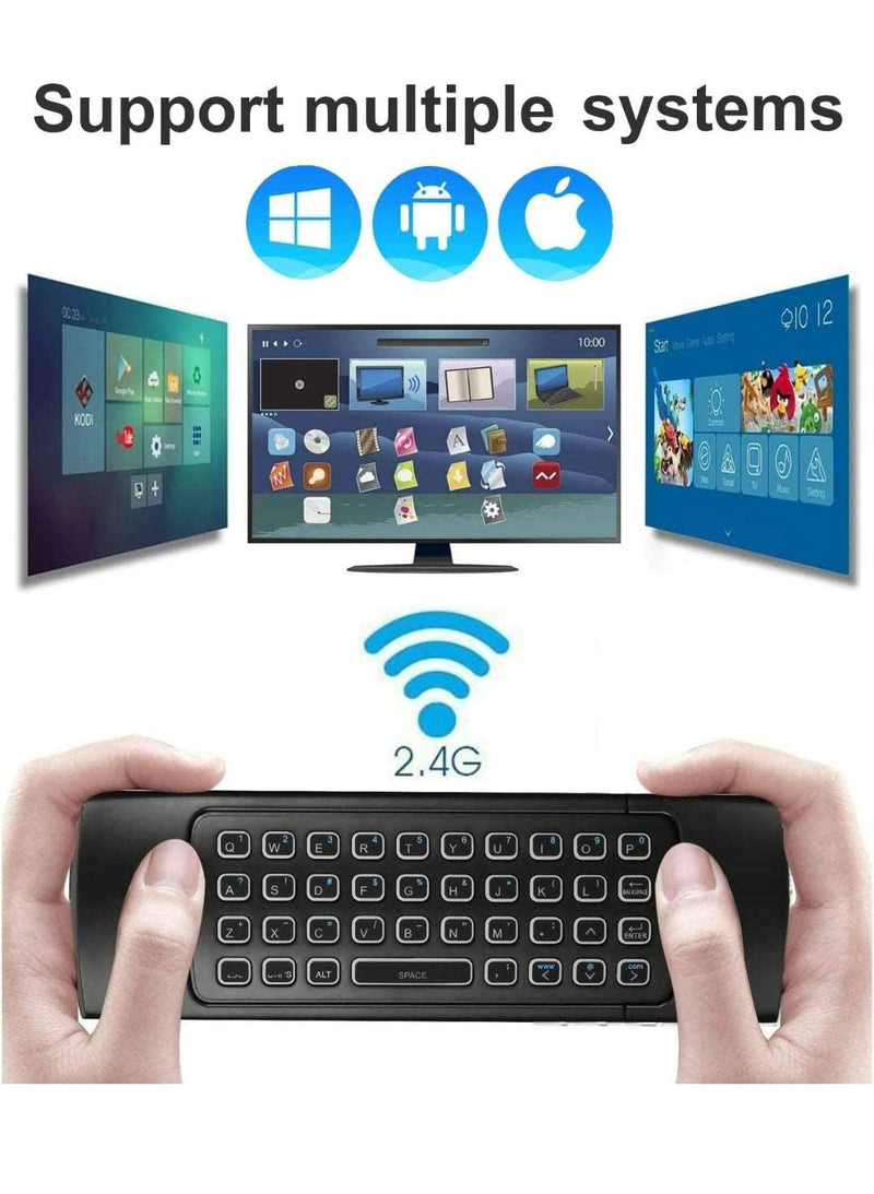 Air Mouse Remote, Rock&Rown MX3 Pro 2.4G Android Box Remote with Mini Wireless Keyboard,Compatible for Android TV/Box/Projector/IPTV/HTPC/Window/HTPC/Mac OS