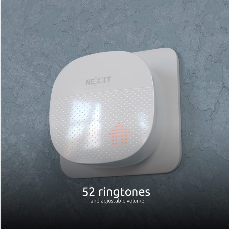 Nexxt Smart Home Wifi Video Doorbell 1080P 2 Way Comm IP65 with Indoor Chime 52 Ring Tone Options