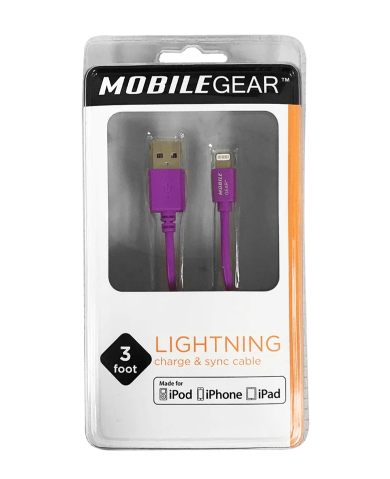 MOBILE GEAR APPLE LIGHTNING SYNC & CHARGE CABLE