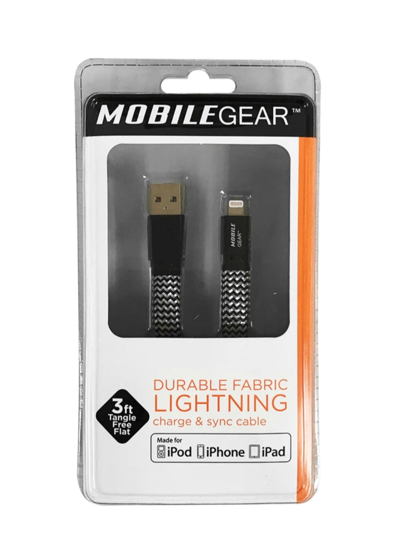 MOBILE GEAR APPLE LIGHTNING SYNC & CHARGE CABLE - (PATTERNED)