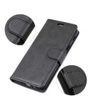 Premium Luxury Magnetic Leather Flip Wallet Case for Samsung S22 black, brown