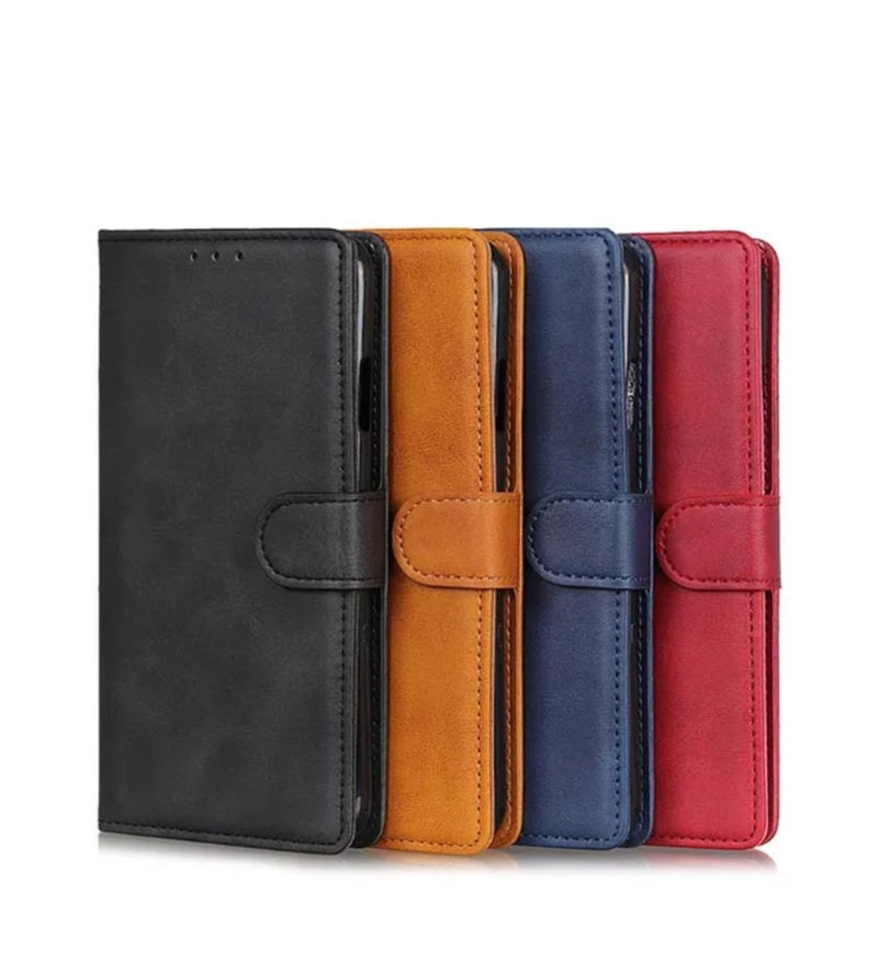 Premium Luxury Magnetic Leather Flip Wallet Case for Samsung S22  Pro black, brown