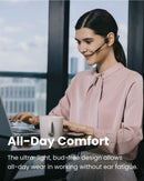 Shokz OpenComm UC - Bone Conduction Bluetooth Stereo Computer Headset with Loop 100 (Black)