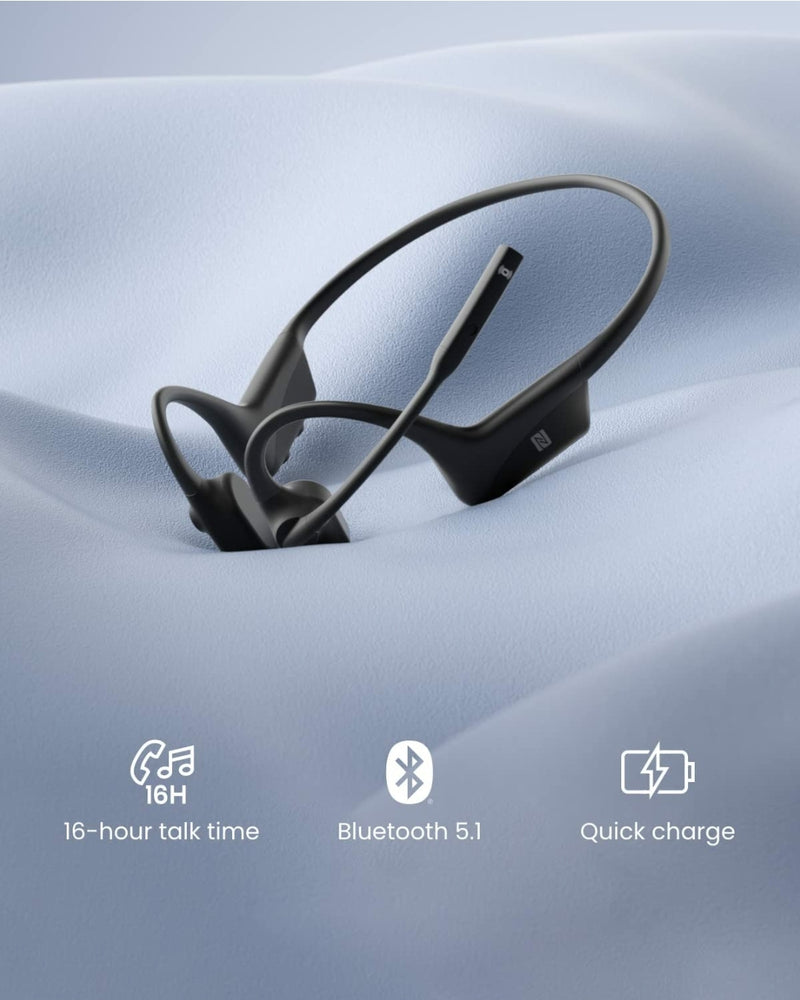 Shokz OpenComm UC - Bone Conduction Bluetooth Stereo Computer Headset with Loop 100 (Black)