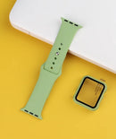 2 in 1 watch strap case with glass replacement silicone watch band watch face for apple watch 7 41mm 45mm 40mm 42mm