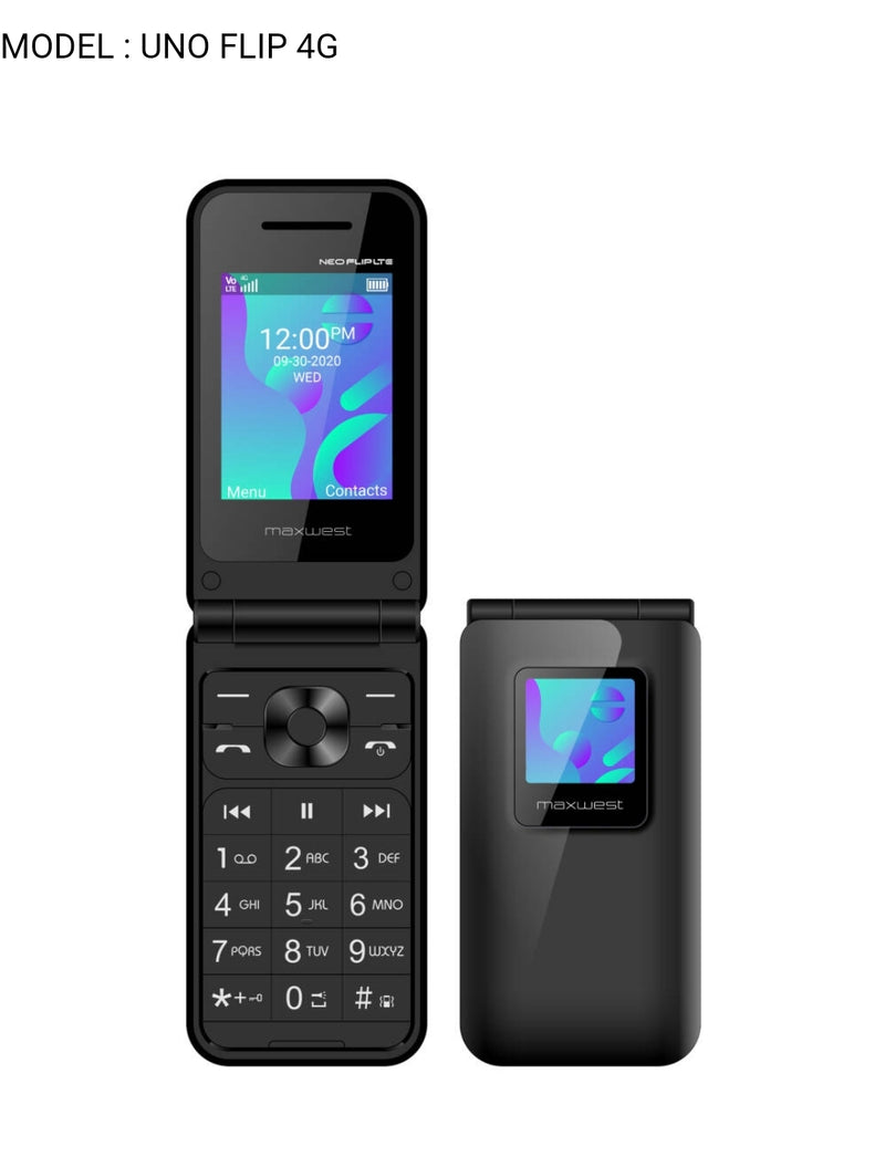 MAXWEST Uno Flip 4G DUAL SIM Volte Flip Phone (Brand New)