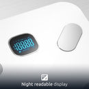 nexxt Smart Home Wifi Body Scale Up To 10 User Profiles Tempered Glass Digital Display 3 AAA Batteries