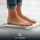 nexxt Smart Home Wifi Body Scale Up To 10 User Profiles Tempered Glass Digital Display 3 AAA Batteries