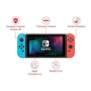 Tough Kit - Accessory Set Including Rubber Hard Case H9 Glass Protector Cleaning Cloth Thumb Grips Game Hard Case For Nintendo Switch - Black - Nintendo Switch