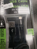 Uniden sync & charge usb 6ft lightning cable.