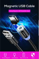 Nylon braided magnetic micro usb cable.