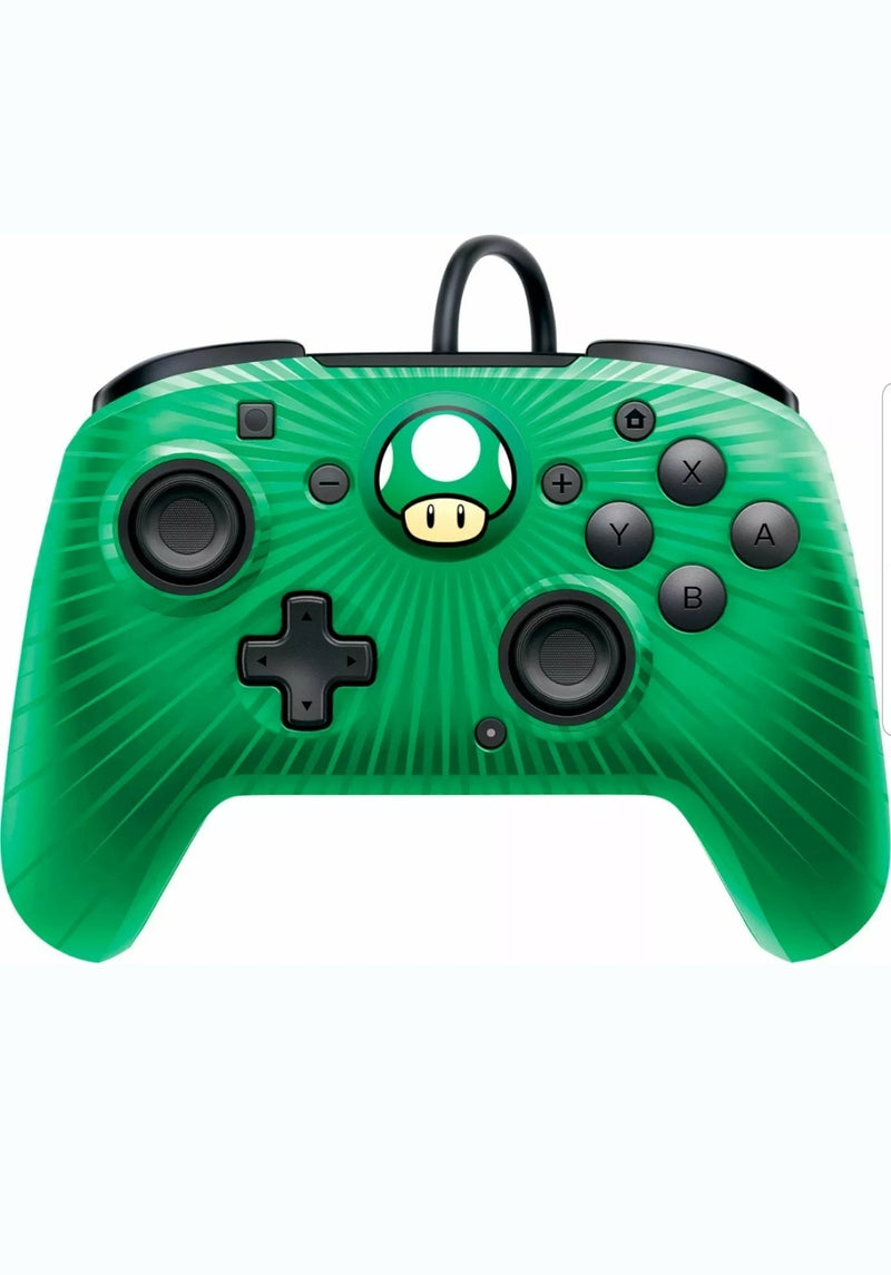 PDP - Faceoff Wired Pro 1-Up Mushroom Edition Controller for Nintendo Switch