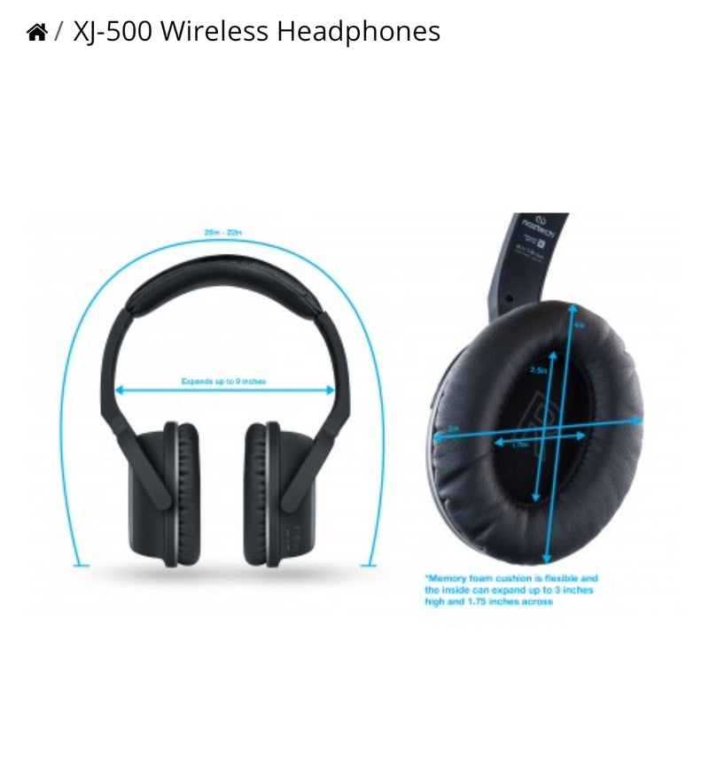 Naztech XJ-500 Wireless Headphones