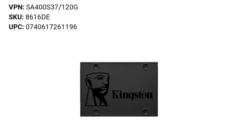 Kingston A400 120 GB Solid State Drive - 2.5" Internal - SATA (SATA/600) - 500
