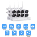 8 channels wifi security camera systems. White