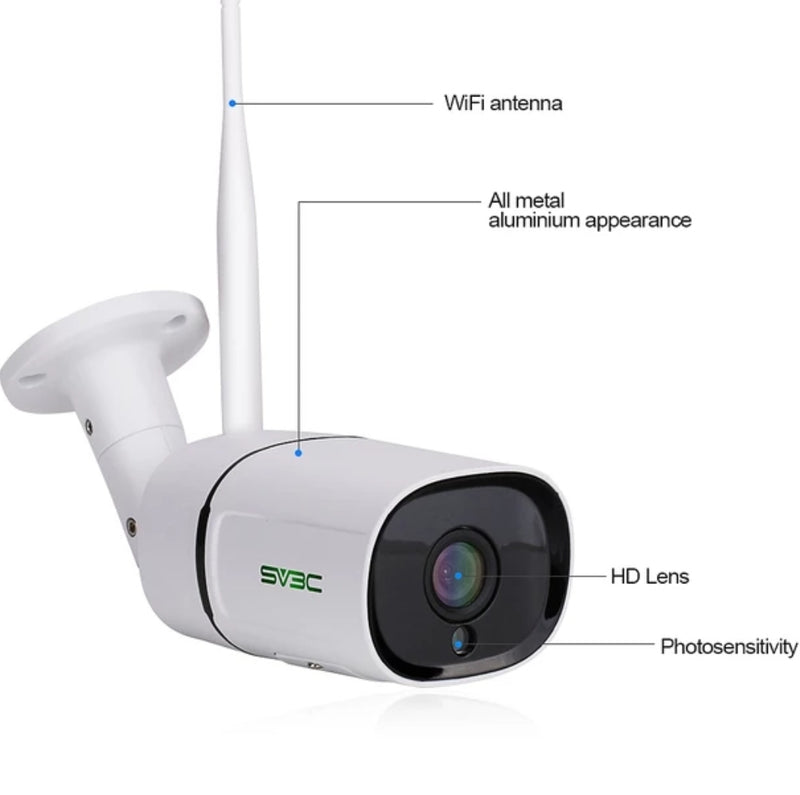 8 channels wifi security camera systems. White