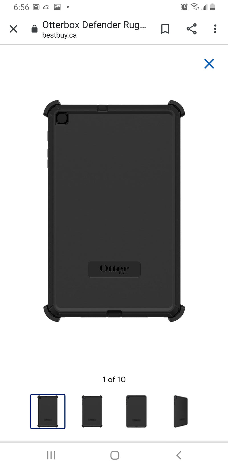 Otterbox Defender Rugged Case for Galaxy Tab A 10.1"- Black