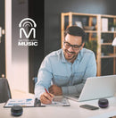 Portable Bluetooth Speakers with LED Lights - Double Pack - Stereo Sound - Black