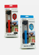 SOUNDLOGIC XT SELFIE STICK WITH BLUETOOTH WIRELESS SHUTTER REMOTE, red,black,blue
