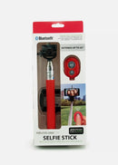 SOUNDLOGIC XT SELFIE STICK WITH BLUETOOTH WIRELESS SHUTTER REMOTE, red,black,blue