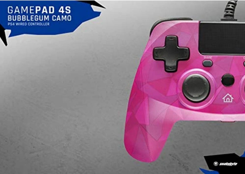 SNAKEBYTE GAMEPAD S - WIRED PS4 CONTROLLER - BUBBLEGUM CAMO - PLAYSTATION 4