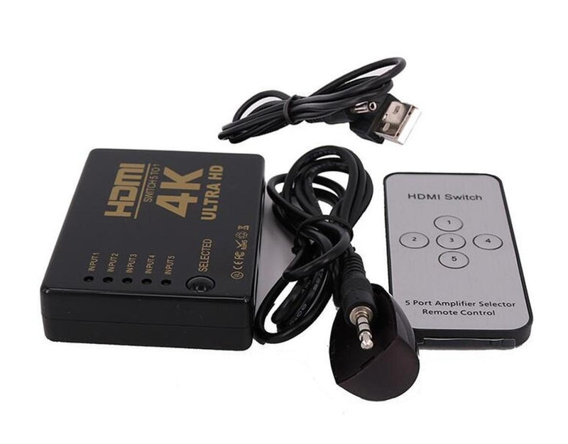1080P 4K*2K HD 5 Port Output HD Switch TV Switcher Box Video Audio Adapter for HDTV PC Xbox PS3 PS4 DVD