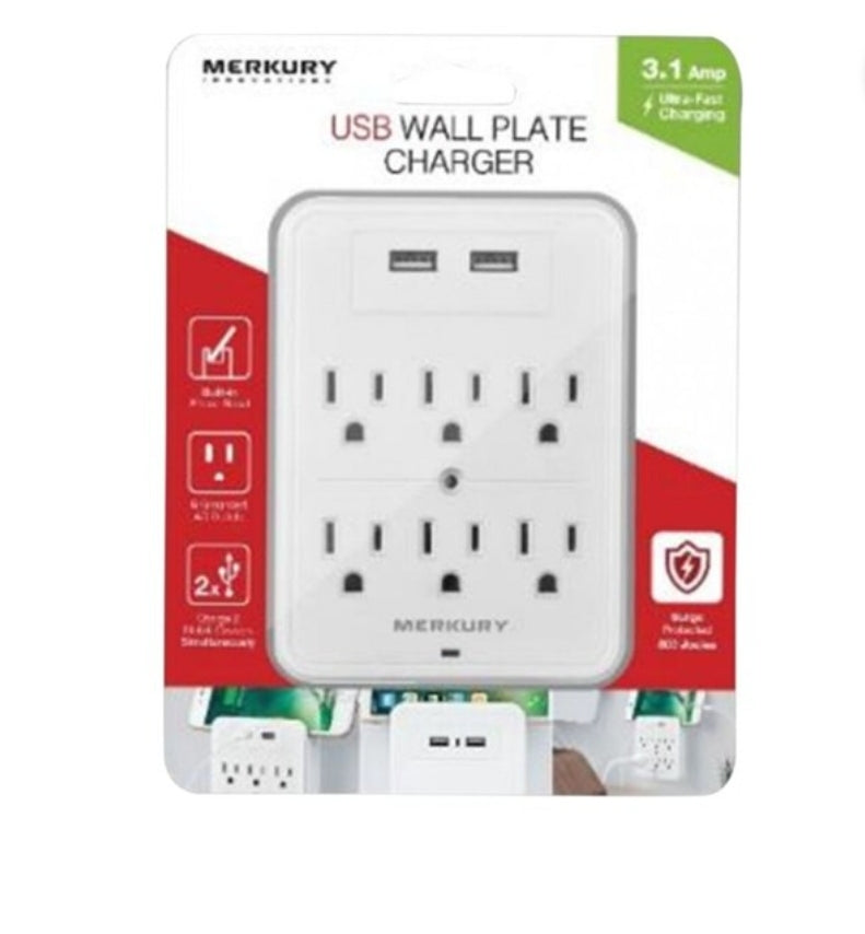 USB Wall Plate Charger 3.1A
