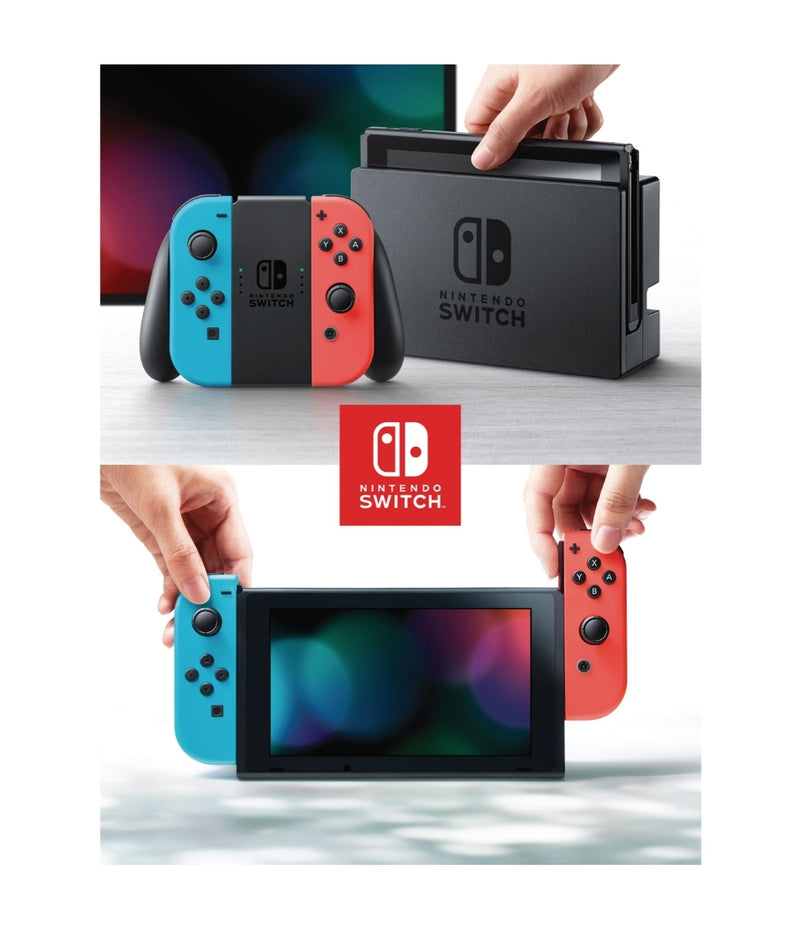 Nintendo Switch Console with Neon Red/Blue Joy-Con