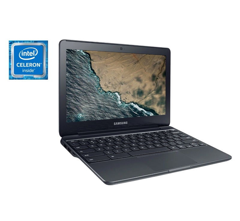 SAMSUNG 11.6" Chromebook 3, Intel Celeron N3060, 4GB RAM, 16GB eMMC, Metallic Black - XE500C13-K04