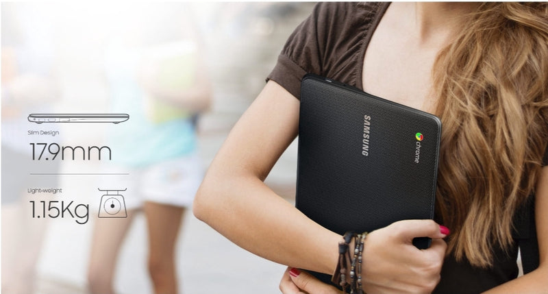 SAMSUNG 11.6" Chromebook 3, Intel Celeron N3060, 4GB RAM, 16GB eMMC, Metallic Black - XE500C13-K04