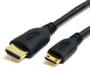 6 ft High Speed HDMI® Cable with Ethernet- HDMI to HDMI Mini- M/M - Black