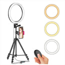 DIGIPOWER VLOGGING KIT 12IN RING LIGHT/STAND/HOLDER/REMOTE 51IN STAND 10 BRIGHNTNESS CONTROLS 3 LIGHTING MODES
