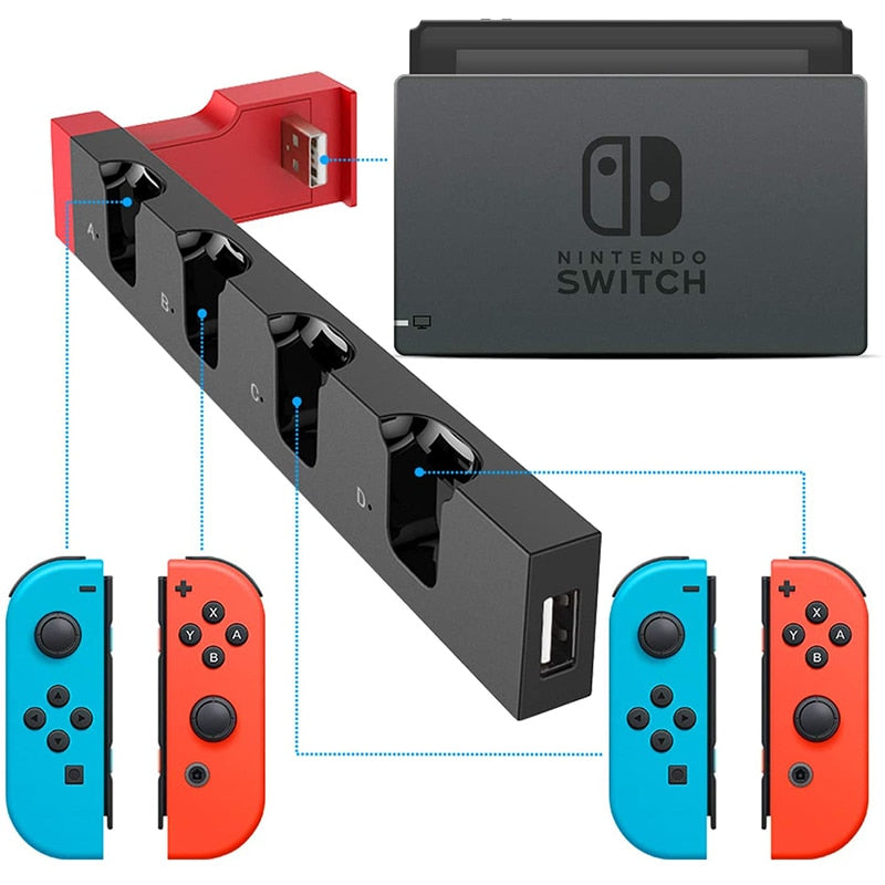 Joy Con Controller Charger Dock Stand Station Holder for Nintendo Switch
